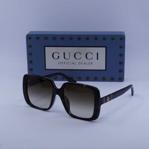 Gucci GG0632SA 002 Square Sunglasses - Havana